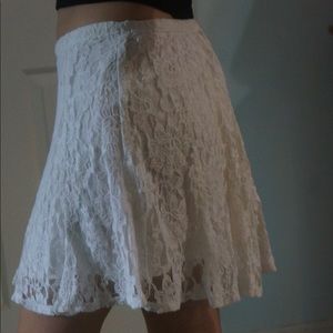 White lace skirt